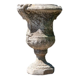Large Garden Krater Vase in Cast Stone, 1990s For Sale