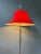 Very rare red space age floor lamp by Willem Hagoort with thick acrylic glass shade. The shade can be moved up and down...