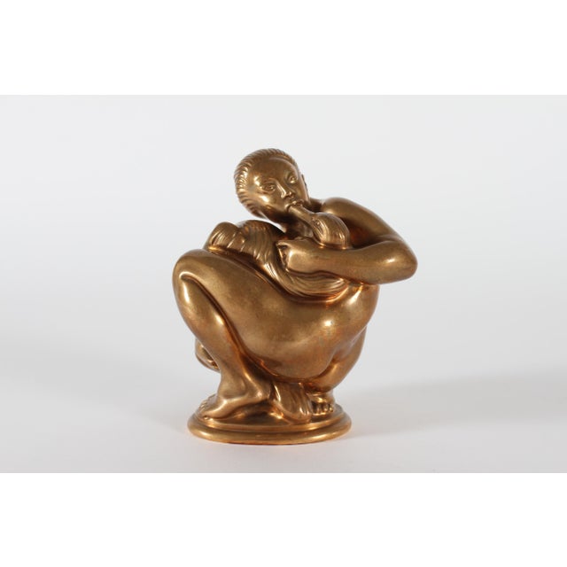Leda with the swan bronze figurine by danish artist and sculptor kai nielsen (1882-1924). the figurine has model no. 42...