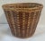 Mid-Century Modern Vintage Wicker Waste Basket For Sale - Image 3 of 7
