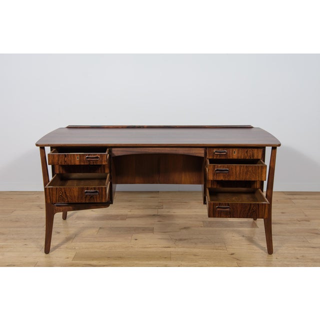Mid-Century Modern Danish Rosewood Desk by Svend Åge Madsen for H.P. Hansen, Denmark, 1960s For Sale - Image 16 of 18