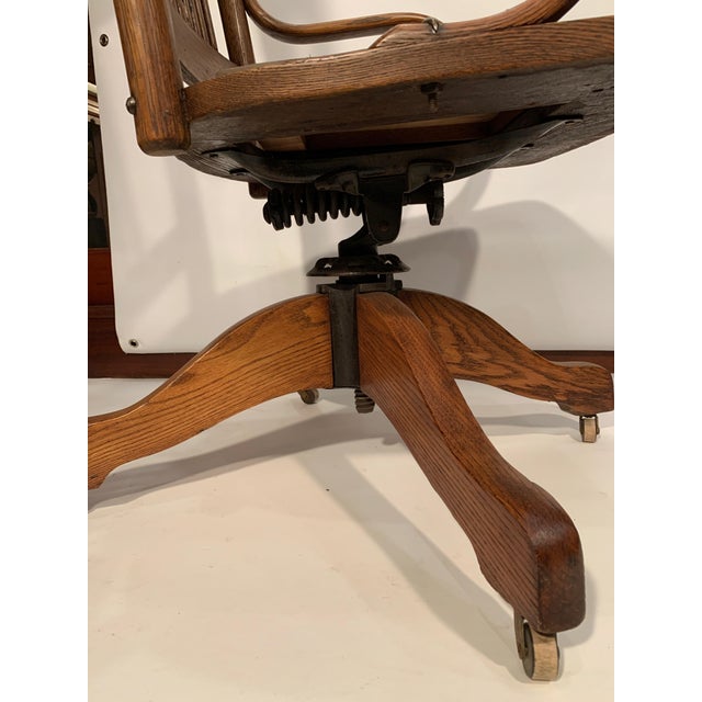 1910s Antique Oak Swivel Desk Chair Chairish