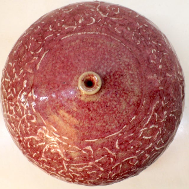 Japanese Tsubo California Otis School-Style Sgraffito Studio Pottery Seed Pot For Sale In San Diego - Image 6 of 18