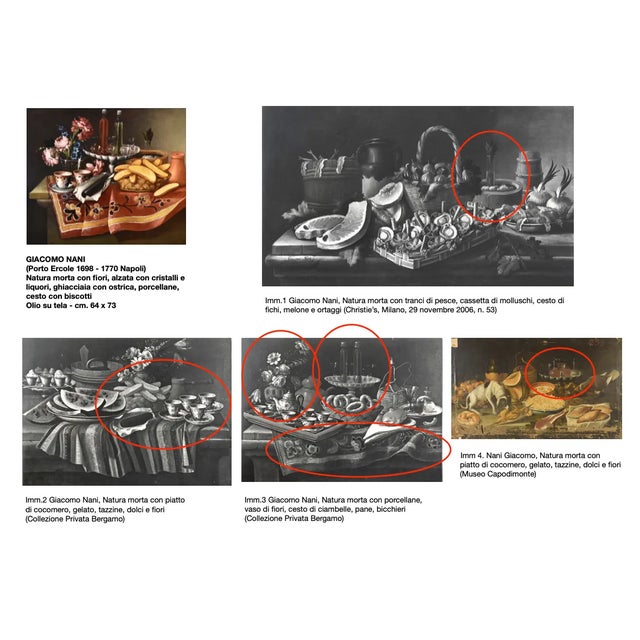 Giacomo Nani, Still Life, 1740, Oil on Canvas, Framed For Sale - Image 18 of 18