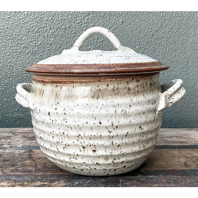 Vintage Original Studio Pottery Lidded Steam Pot For Sale - Image 11 of 12