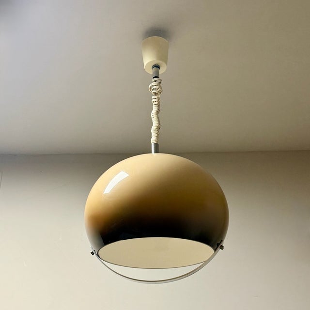 Italian Space Age Gradient Brown Methacrylate Pendant Light, 1970s For Sale - Image 18 of 18