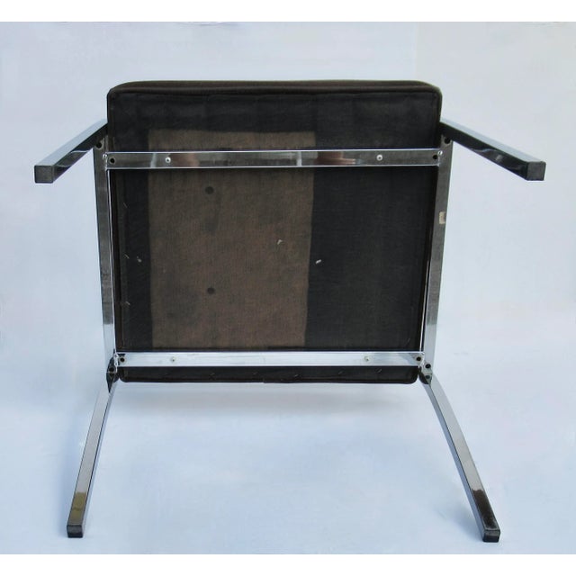 C.1970's MCM Milo Baughman Design for D. I. A. (Design Institute for America) Chrome Chippendale-Style Desk, Arm Side Chair For Sale - Image 12 of 12