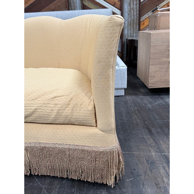 Textile Highland House Custom Curved Serpentine Sofa For Sale - Image 7 of 12