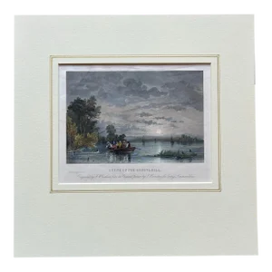 Antique Engraving 1845 Entitled Scene on the Schuylkill, Philadelphia Pa by a.w. Graham