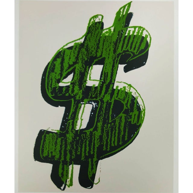 Andy Warhol "Dollar Sign" Green Limited Series Lithograph by Leo Castelli New York. License: Andy Warhol LTD Foundation....