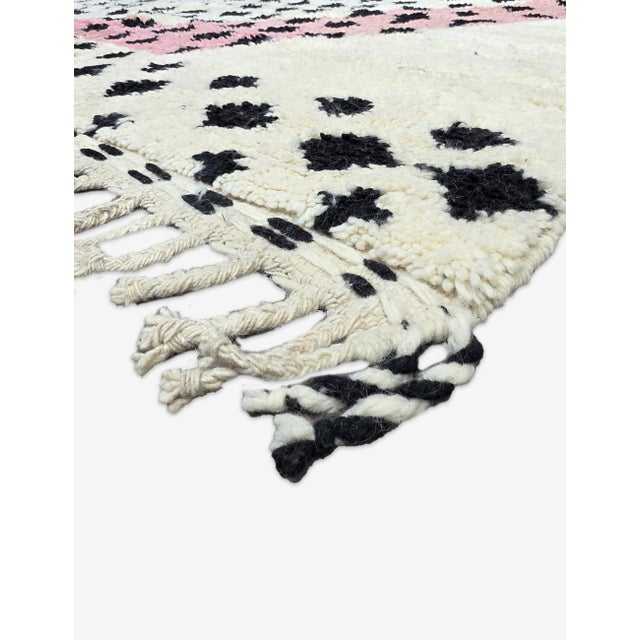 2020s Ivory Dotted Wool Moroccan Rug - 10.2 X 7.8 Ft For Sale - Image 5 of 6