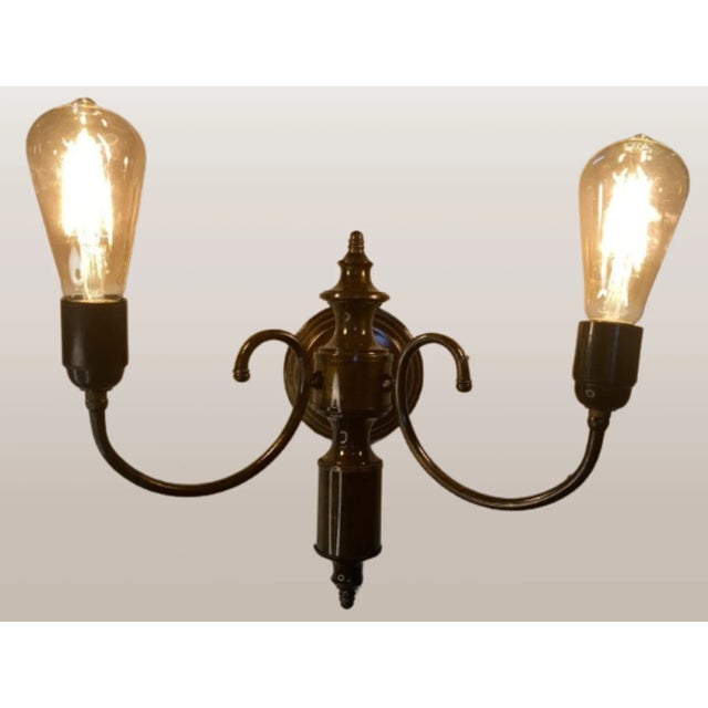 Vintage Golden Brass Wall Light, 1960s For Sale - Image 6 of 6