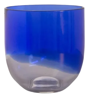 Vintage Blue & Transparent Glass Vase by Tapio Wirkkala for Venini