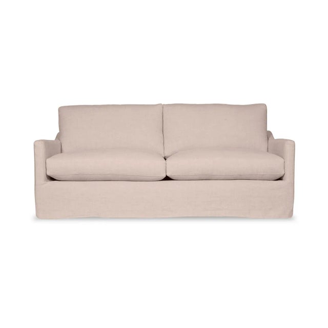 Textile Moss Home Megan Loveseat 64"W, Luca Oyster For Sale - Image 7 of 7