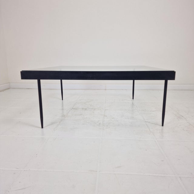 Black G4A Coffee Table in Steel and Glass from Janni van Pelt, Netherlands, 1958 For Sale - Image 8 of 17