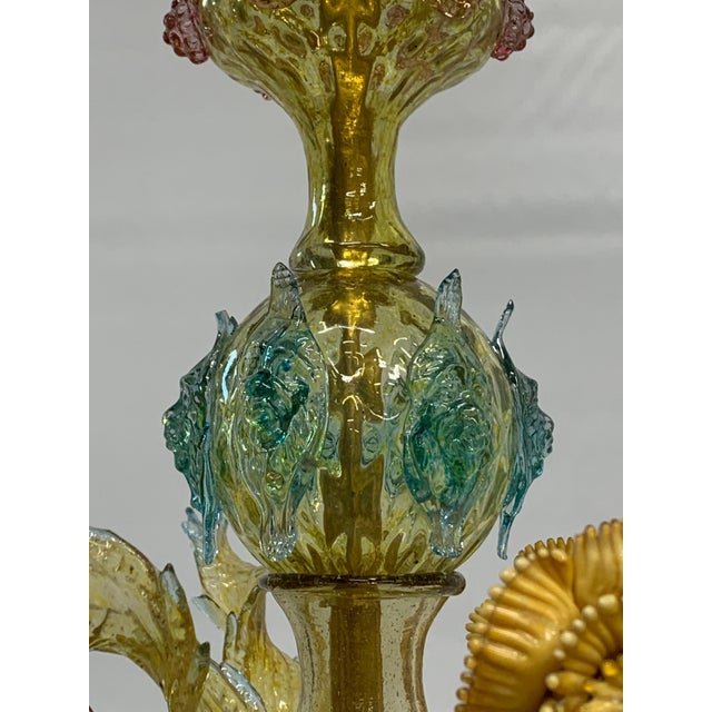 1940s Vintage Murano Chandelier attributed to Galliano Ferro, Italy, 1940s For Sale - Image 5 of 8