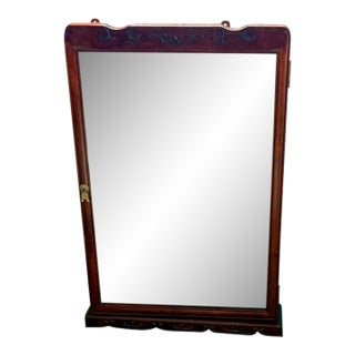 Vintage Chinese Solid Rosewood Oriental Wall Curio For Sale