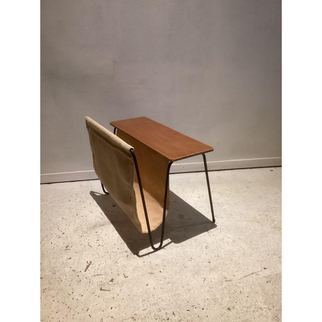 Vintage Dutch Newspaper Rack Side Table, 1950 For Sale - Image 6 of 6