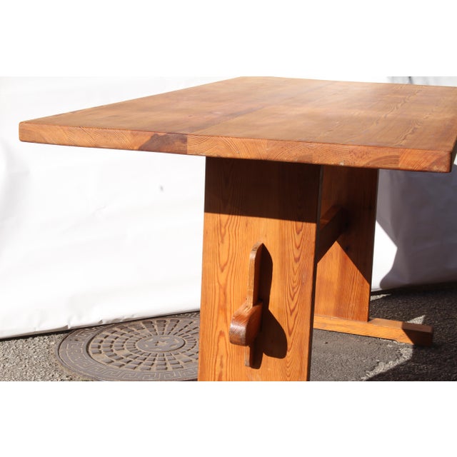 Vintage Danish Dining Table in Pine Wood, 1970s For Sale - Image 6 of 18