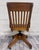 Brown Antique Arts & Crafts Mission Style Quarter Sawn Tiger Oak Swivel Desk Chair For Sale - Image 8 of 8