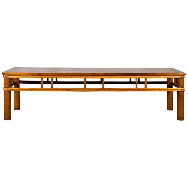 Chinese Late Qing Dynasty Low Table with Pierced Apron and Pillar Strut Motifs For Sale - Image 13 of 13