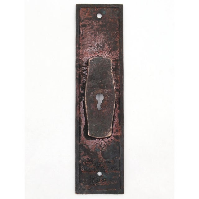 Early 20th Century Antique Cast Iron Bavarian Russell & Erwin Pocket Door Pull For Sale - Image 5 of 6