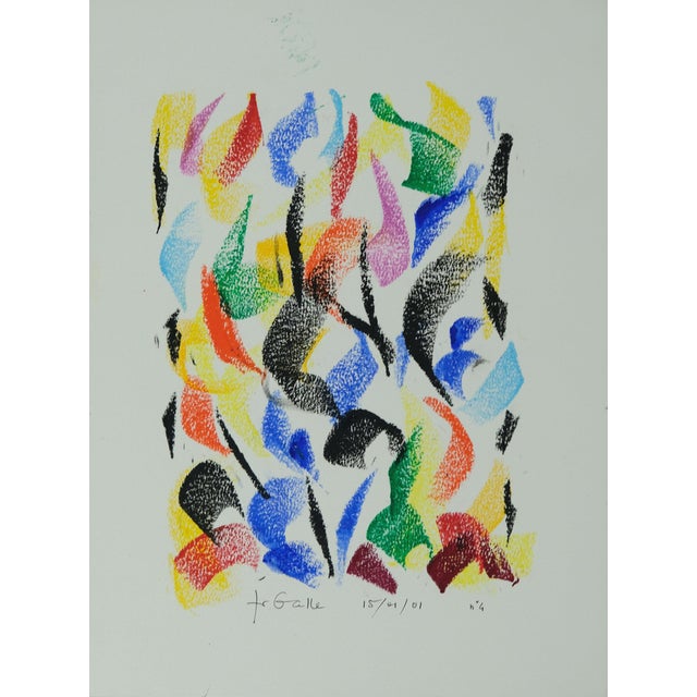 Françoise Galle, Abstract Fish, 1940, Pastel on Paper For Sale