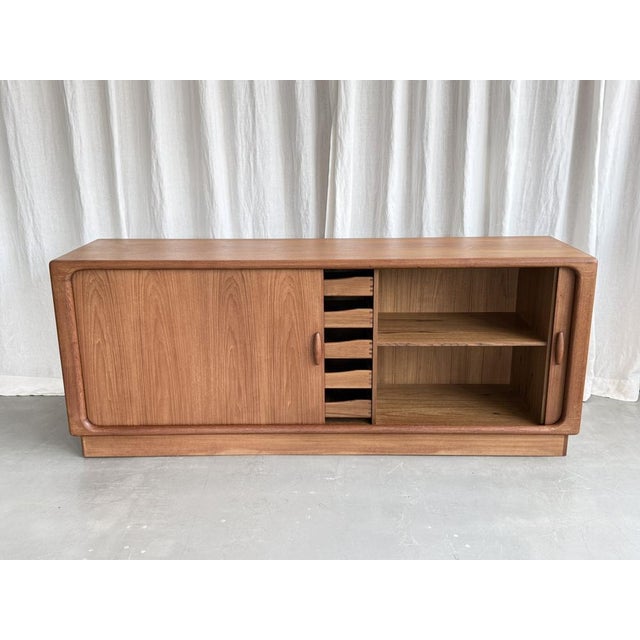 Brown Mid-Century Modern Scandinavian Teak Sideboard from Dyrlund, Denmark, 1960s For Sale - Image 8 of 18