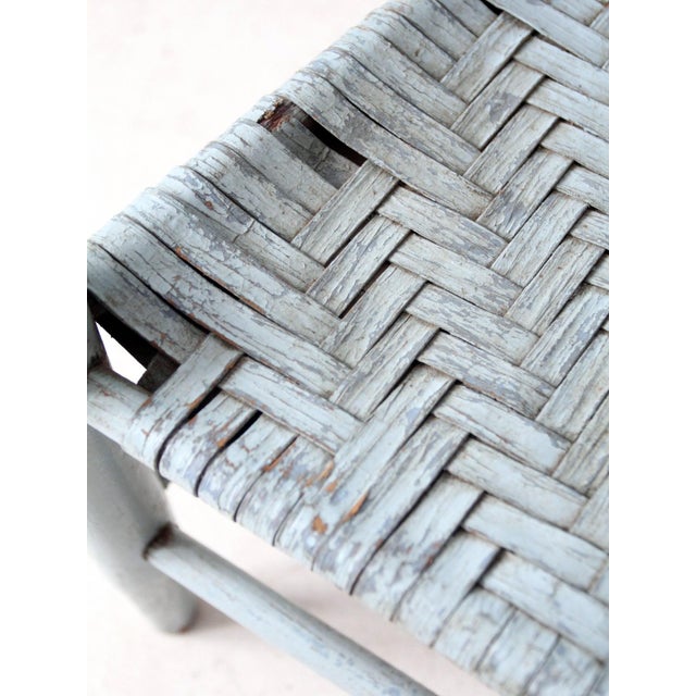 Antique Painted Woven Seat Children's Chair For Sale - Image 6 of 10