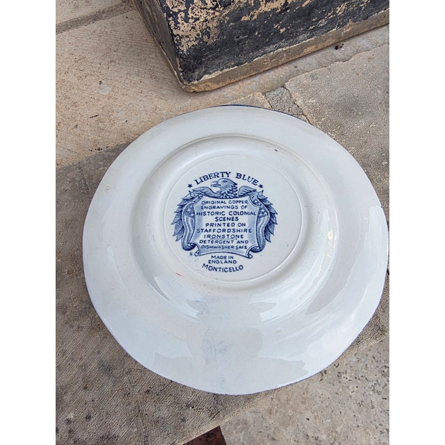 Liberty Blue Historic pattern Blue and white bread plates...made in England. Set of 8
