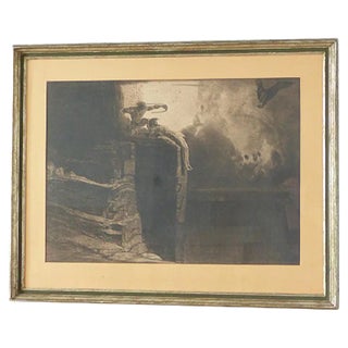 Antique Etching by Rudolf Jettnar for K & K Wien For Sale