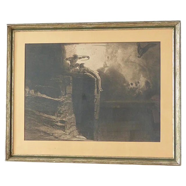 Antique Etching by Rudolf Jettnar for K & K Wien For Sale