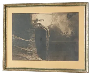Antique Etching by Rudolf Jettnar for K & K Wien