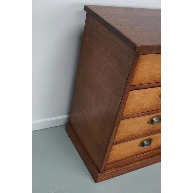 Vintage Dutch Cherry Apothecary Cabinet, 1930s For Sale - Image 12 of 14