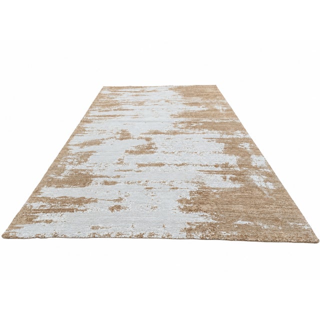 2020s Rh Kasir Wool & Silk Rug – 10' X 14' Wheat/Camel | Hand-Knotted Wool & Silk For Sale - Image 5 of 18