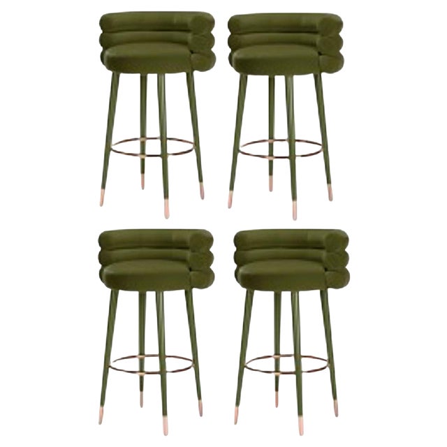 Marshmallow Bar Stools by Royal Stranger, Set of 4 For Sale