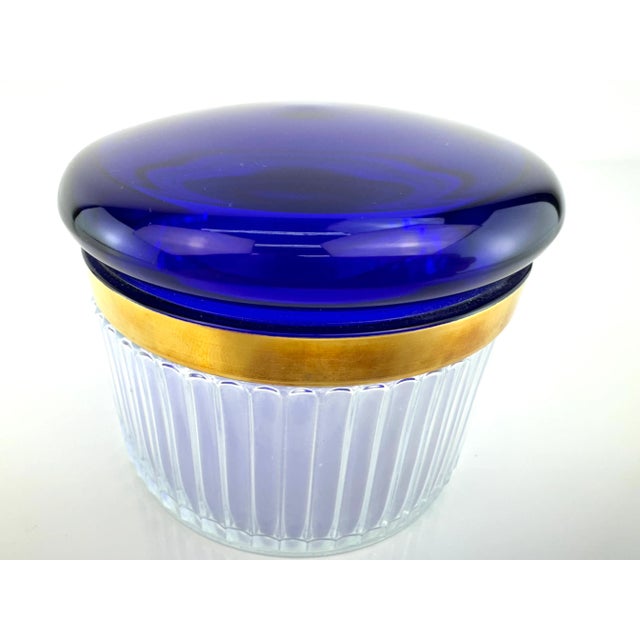 Glass Vintage 1940's Belgium Decorative Jar For Sale - Image 7 of 8