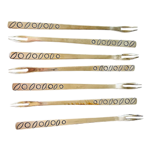 Taxco Mexican Sterling Olive Forks, Set of 7