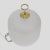 A pair of table lights “Bidone” brass circular base with a white blown Murano glass shade satin finish brass handle top....