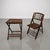 1980s Rustic Tortoiseshell Bamboo Folding Chairs With Side Tables - Set of 8 For Sale - Image 10 of 12