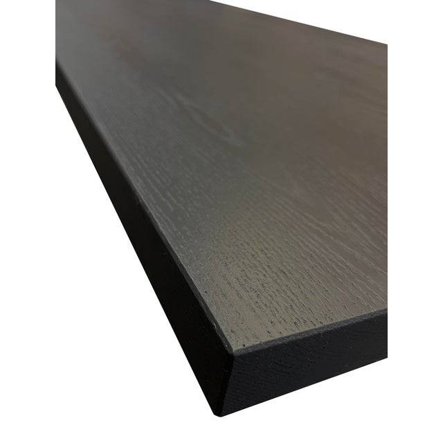 2020s Kuro 96" Solid White Oak Rectangular Dining Table, Black For Sale - Image 5 of 6