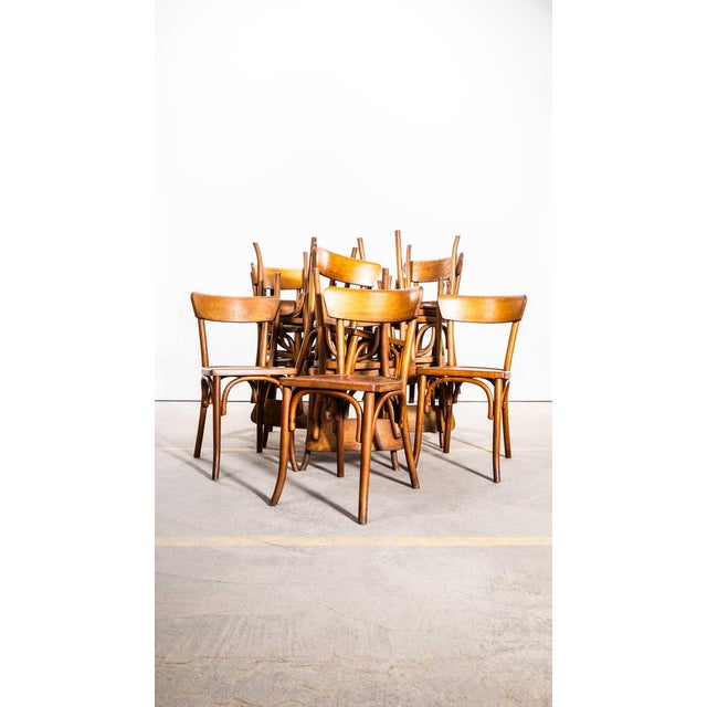 Honey Thin Slim Back Dining Chair from Baumann, 1950s For Sale - Image 9 of 15