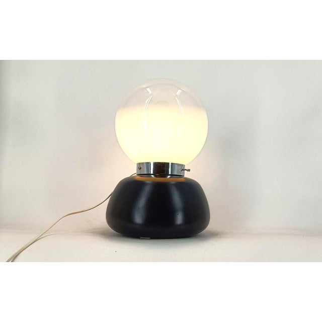 Glass Vintage Murano Glass Table Lamp from Mazzega, 1960s For Sale - Image 7 of 8