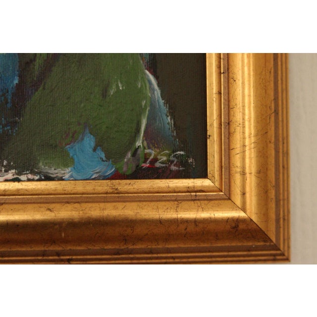 H. Zee, Conversation, 1950s, Oil on Canvas, Framed For Sale - Image 9 of 13