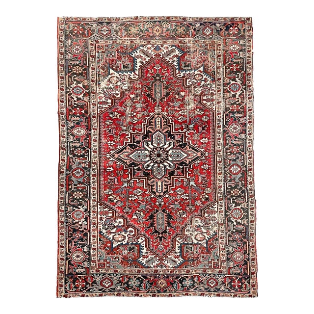 1930's Pocket Natural Hand-Spun Wool Rug 6.7 x 9.1 For Sale