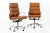 Mid-Century Modern Pair Herman Miller Eames Tall Brown Leather Desk Chair Soft Pad For Sale - Image 3 of 12