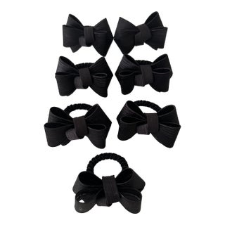 Juliska Tuxedo Napkin Ring Set/7 For Sale