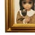 Tan Authentic Oil Painting on Panel "Big Eyes" Beautiful Young Girl With Siamese Cat by Margaret Keane, 1980 For Sale - Image 8 of 14