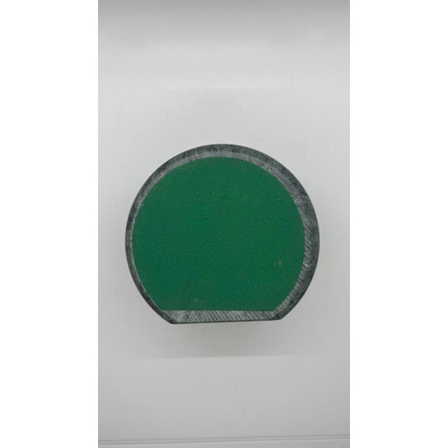 1980's Jade Green Marble Coaster Set - 7 Piece For Sale - Image 11 of 11