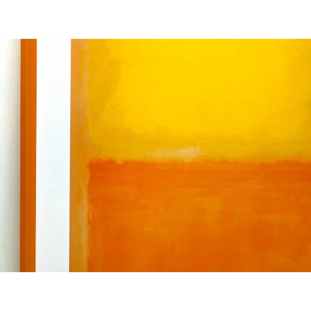 2000 - 2009 Mark Rothko Vintage Lithograph Print Framed Abstract Expressionist Poster " Untitled ( Orange & Yellow ) " 1956 For Sale - Image 5 of 13